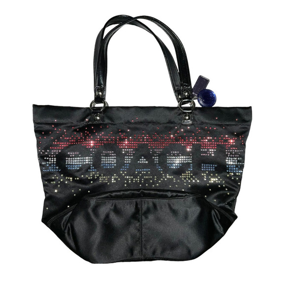 COACH Limited Special Edition Holiday Rhinestone Sateen Tote Shoulder Bag - Picture 16 of 16